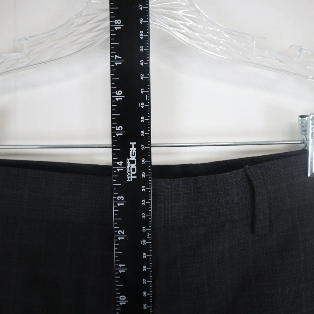 Banana Republic Pants Mens 35x30 Tailored Fit Dress Suit Flat Front‎ Black Plaid